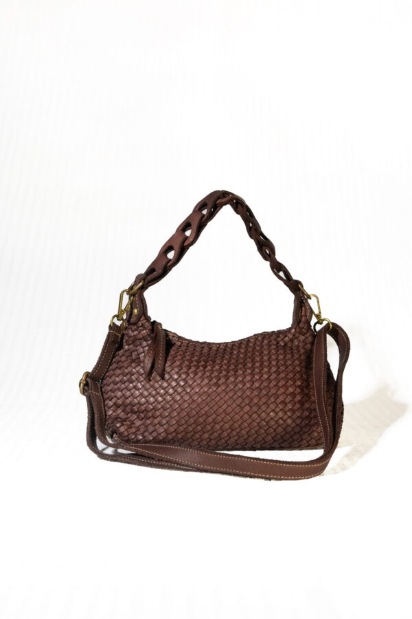 cartera trieste mini - chocolate - m